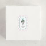 "Tiny Topiary" - Baby Shower Stickers in Aquamarine by Jackie Crawford - For Scale