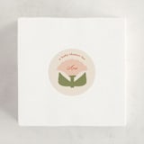 "Tulip" - Baby Shower Stickers in Peony by Lisa McLean - For Scale