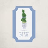 "Topiary" - Baby Shower Stickers in Periwinkle by Jenna Holcomb - Close-Up