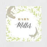 "Savannah animals" - Baby Shower Stickers in Sage by Jennifer Wick - Close-Up