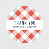 "Backyard Bbq" - Baby Shower Stickers in Ketchup by Paper Sun Studio - Close-Up