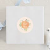 "Lil Pumpkin" - Baby Shower Stickers in Blush by Creo Study - For Scale