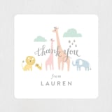 "Petite Jungle shower" - Baby Shower Stickers in Forest by Jennifer Wick - Close-Up