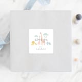 "Petite Jungle shower" - Baby Shower Stickers in Forest by Jennifer Wick - For Scale