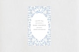 "Foxy Baby Shower" - Baby Shower Stickers in Denim by Hallie Fischer - Close-Up