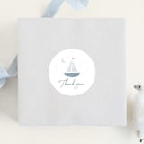 "Set Sail" - Baby Shower Stickers in Pond by Jen Tips - For Scale