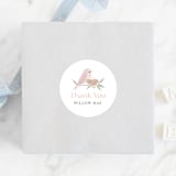 "Tweet Tweet" - Baby Shower Stickers in Blush by Itsy Belle Studio - For Scale