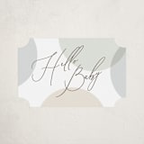 "Warner" - Baby Shower Stickers in Cloud by Pixel and Hank - Close-Up