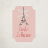 "Paris Postcard" - Baby Shower Stickers in Petal by Karidy Walker - Close-Up