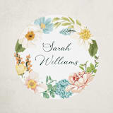 "Butterflies & Botanicals" - Baby Shower Stickers in Sky by Susan Moyal - Close-Up