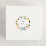"Butterflies & Botanicals" - Baby Shower Stickers in Sky by Susan Moyal - For Scale
