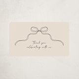 "Tied with Love" - Baby Shower Stickers in Linen by Joyce Pinheiro - Close-Up