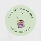 "Disney's Winnie the Pooh in the Wood" - Baby Shower Stickers in Sky by Becky Nimoy - Close-Up