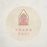 "Holiday Greetings" - Baby Shower Stickers in Cotton Candy by Pixel and Hank - Close-Up