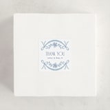 "Handkerchief" - Baby Shower Stickers in Cornflower by Laura Hankins - For Scale
