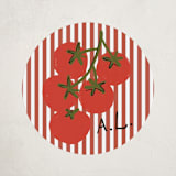 "Pasta Sauce" - Baby Shower Stickers in Tomato by Jenna Holcomb - Front