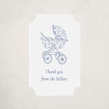 "Baby pram" - Baby Shower Stickers in Navy by Huefete - Front