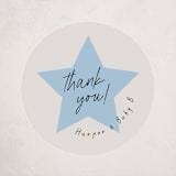 "Bright Star" - Baby Shower Stickers in Skylight by Laura Hankins - Front