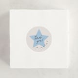 "Bright Star" - Baby Shower Stickers in Skylight by Laura Hankins - For Scale