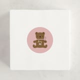"Beary Cute" - Baby Shower Stickers in Rose by mo kelley - For Scale