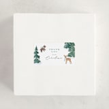 "Winter Wonderland" - Baby Shower Stickers in Sky by Jennifer Wick - For Scale