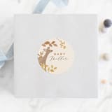 "Woodland autumn" - Baby Shower Stickers in Pumpkin by Jennifer Wick - For Scale