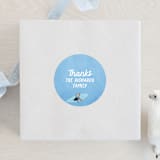 "Baby on Board" - Baby Shower Stickers in Aqua by Jessie Steury - For Scale