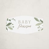 "Boho Buggy" - Baby Shower Stickers in Porcelain by Everett Paper Goods - Close-Up