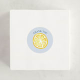 "Lemons" - Baby Shower Stickers in Pale Blue by Megan Cash - For Scale