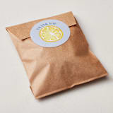 "Lemons" - Baby Shower Stickers in Pale Blue by Megan Cash - For Scale