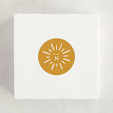 "Sun Toss" - Baby Shower Stickers in Golden Sun by Meggy Masters - For Scale
