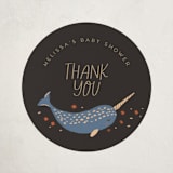 "Under The Sea" - Baby Shower Stickers in Midnight Berry by Vera Lim - Close-Up