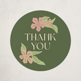 "Bright Botanical Border" - Baby Shower Stickers in Petal by Katie Zimpel - Close-Up