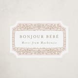 "Bebe" - Baby Shower Stickers in Cotton Candy by Jenna Holcomb - Close-Up