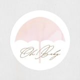 "gilded shower" - Baby Shower Stickers in Rose by Phrosné Barwood - Close-Up