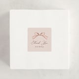 "Tea Party" - Baby Shower Stickers in Blush by JeAnna Casper - For Scale