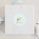 "Disney’s Tinkerbell Magic" - Baby Shower Stickers in Sage by frau brandt - For Scale
