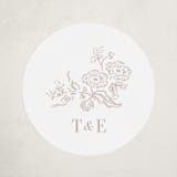 "Lavender fields" - Baby Shower Stickers in Peony by Tamara Hilje - Close-Up