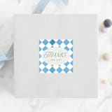 "Knightsbridge" - Baby Shower Stickers in Sky by Jackie Crawford - For Scale