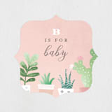 "Watercolor cactus" - Baby Shower Stickers in Blush by Jennifer Wick - Close-Up