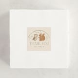 "Woodland storybook" - Baby Shower Stickers in Ecru by Creo Study - For Scale