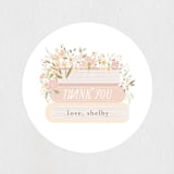 "Storybook" - Baby Shower Stickers in Carnation by Itsy Belle Studio - Close-Up