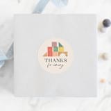 "Baby Shower Blocks" - Baby Shower Stickers in Rainbow by Penny Eversole - For Scale