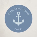 "Ahoy" - Baby Shower Stickers in Sea by Brynne Foster - Close-Up