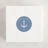 "Ahoy" - Baby Shower Stickers in Sea by Brynne Foster - For Scale