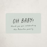 "Bring diapers" - Baby Shower Stickers in Mint by Lea Delaveris - Close-Up