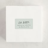 "Bring diapers" - Baby Shower Stickers in Mint by Lea Delaveris - For Scale