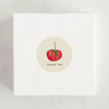 "Petit Pomodoro" - Baby Shower Stickers in Lime by Jackie Crawford - For Scale