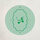 "Vintage Classic" - Baby Shower Stickers in Mint by Jen Ramsey - Close-Up