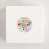 "Elephant Parade" - Baby Shower Stickers in Cream by Harriet Richter - For Scale